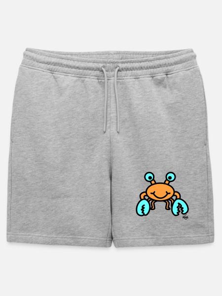 Krebs groß - Männer Premium Organic Sweatshorts - Grau meliert