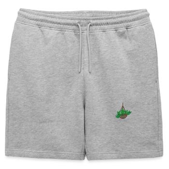 Plante d’intérieur - Short de survêtement homme premium - gris chiné - Devant - AI Model Male 178 light (178cm)