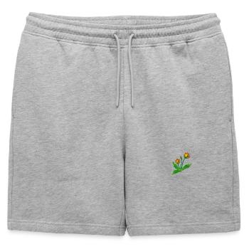 Pissenlit - Short de survêtement homme premium - gris chiné - Devant - AI Model Male 178 light (178cm)