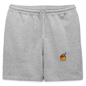 Eis - Männer Premium Organic Sweatshorts - Grau meliert - Vorne - AI Model Male 178 light (178cm)