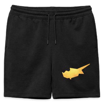 cyprus - Mens' Premium Organic Sweatshorts - black - Front - AI Model Male 178 light (178cm)