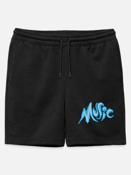 Music - Männer Premium Organic Sweatshorts - Schwarz