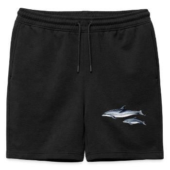 Repéré Dolphin - Dauphin tacheté - Dauphin tacheté - Short de survêtement homme premium - noir - Devant - AI Model Male 178 light (178cm)