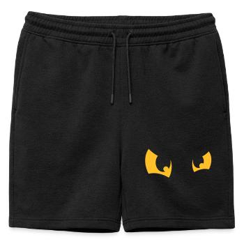 Deux yeux brillants - Short de survêtement homme premium - noir - Devant - AI Model Male 178 light (178cm)