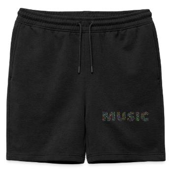 musique - Short de survêtement homme premium - noir - Devant - AI Model Male 178 light (178cm)