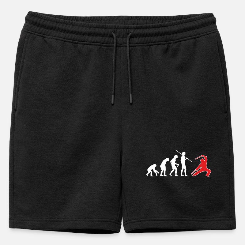 Escrima Evolution 4 - Männer Premium Organic Sweatshorts - Schwarz
