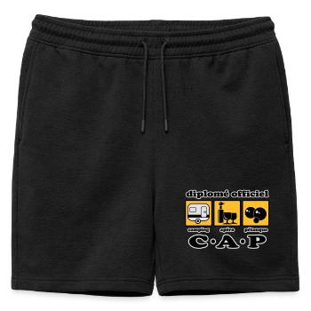 Camping Aperitif Schalen flex - Männer Premium Organic Sweatshorts - Schwarz - Vorne - AI Model Male 178 light (178cm)