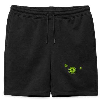 Motif NeonVirus - Short de survêtement homme premium - noir - Devant - AI Model Male 178 light (178cm)