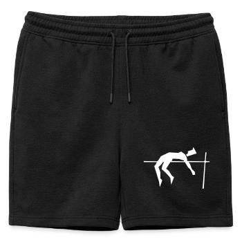 Saut en hauteur - design - Short de survêtement homme premium - noir - Devant - AI Model Male 178 light (178cm)