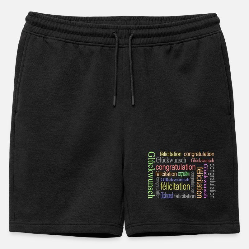 pattern - Mens' Premium Organic Sweatshorts - black