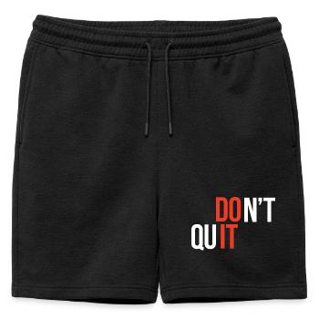 Don't Quit, Do It - Inspirational Quote - Mens' Premium Organic Sweatshorts - black - Front - AI Model Male 178 light (178cm)