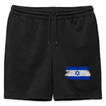 Drapeau d’Israël / Cadeau Haïfa Jérusalem Tel Aviv - Short de survêtement homme premium - noir - Devant - AI Model Male 178 light (178cm)