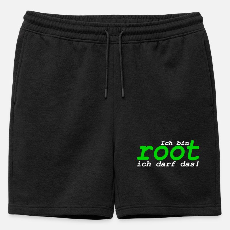 Ich bin root ich darf das - Männer Premium Organic Sweatshorts - Schwarz