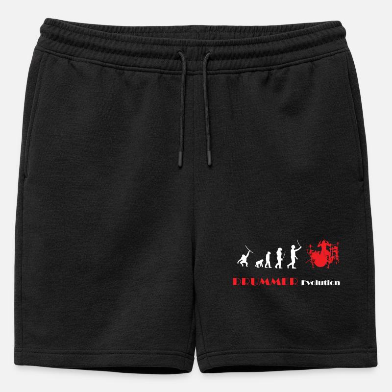 DRUMMER Evolution rot - Männer Premium Organic Sweatshorts - Schwarz