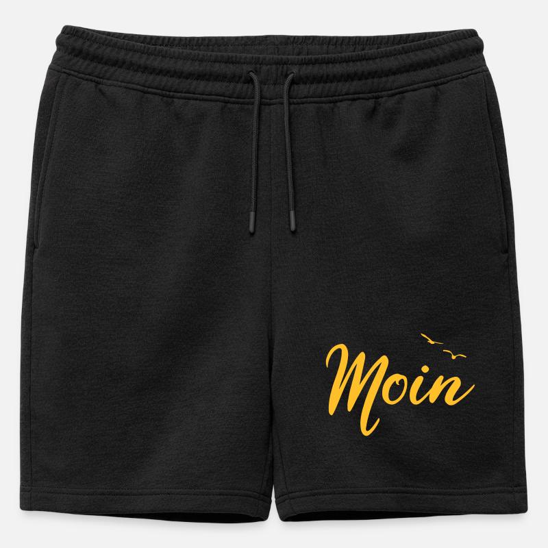 Moin - Spruch Design Geschenk - Männer Premium Organic Sweatshorts - Schwarz