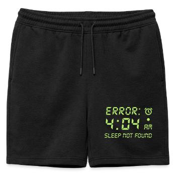 Erreur 404, mise en veille non trouvée - Short de survêtement homme premium - noir - Devant - AI Model Male 178 light (178cm)