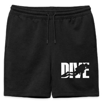 Plongeur - Short de survêtement homme premium - noir - Devant - AI Model Male 178 light (178cm)