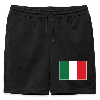 Italie Drapeau - Short de survêtement homme premium - noir - Devant - AI Model Male 178 light (178cm)