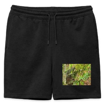 Forêt d’automne - Short de survêtement homme premium - noir - Devant - AI Model Male 178 light (178cm)