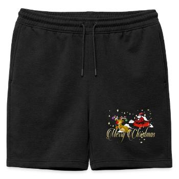 Joyeux Noël - Short de survêtement homme premium - noir - Devant - AI Model Male 178 light (178cm)