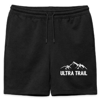 Ultra Trail - Männer Premium Organic Sweatshorts - Schwarz - Vorne - AI Model Male 178 light (178cm)