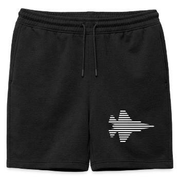F-35 Blitz II | F 35 | F35 | Kampfflugzeug - Männer Premium Organic Sweatshorts - Schwarz - Vorne - AI Model Male 178 light (178cm)