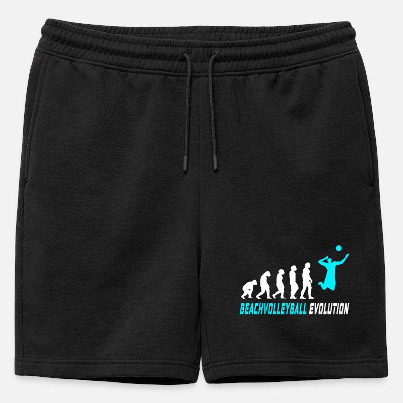 Beachvolleyball Evolution Design / Geschenkidee - Männer Premium Organic Sweatshorts - Schwarz