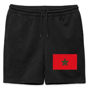 Drapeau du Maroc - Short de survêtement homme premium - noir - Devant - AI Model Male 178 light (178cm)
