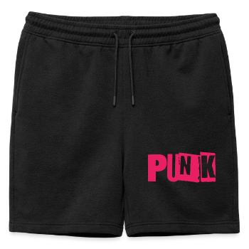 Bug punk Néon - Short de survêtement homme premium - noir - Devant - AI Model Male 178 light (178cm)