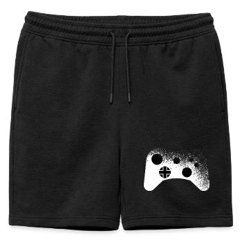 Splatter - Motif de manette pour les joueurs Cool - Short de survêtement homme premium - noir - Devant - AI Model Male 178 light (178cm)