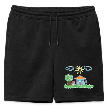 Dessin Enfants Soleil - Short de survêtement homme premium - noir - Devant - AI Model Male 178 light (178cm)