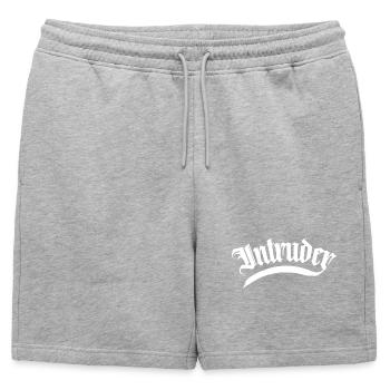 intruder hacker eindringling clan sticker computer - Männer Premium Organic Sweatshorts - Grau meliert - Vorne - AI Model Male 178 light (178cm)
