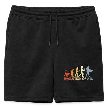 Évolution d’un DJ - Short de survêtement homme premium - noir - Devant - AI Model Male 178 light (178cm)