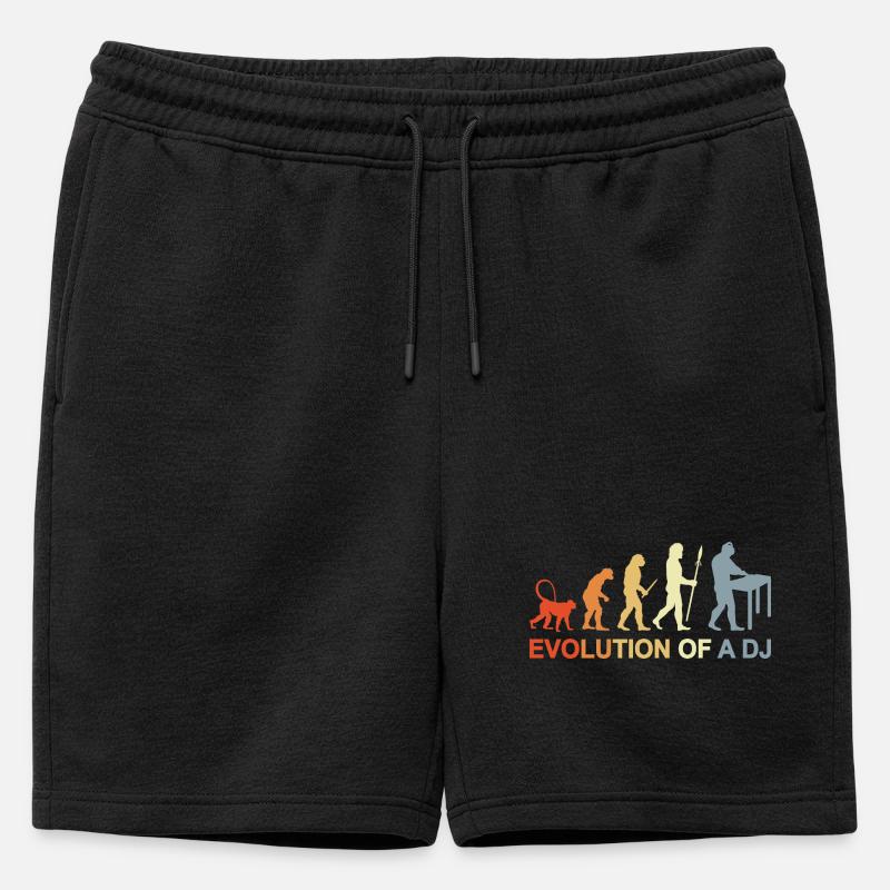 Evolution eines DJ - Männer Premium Organic Sweatshorts - Schwarz