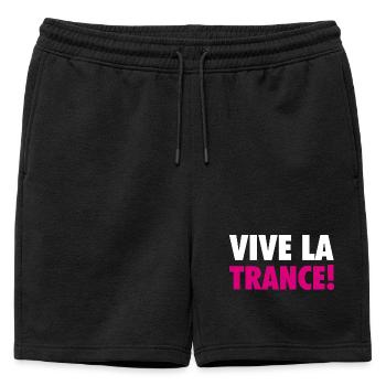 Vive La Trance! (rose) - Short de survêtement homme premium - noir - Devant - AI Model Male 178 light (178cm)