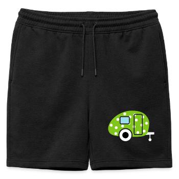 Caravane Caravane Points Verts Camping Oeuf de Pâques - Short de survêtement homme premium - noir - Devant - AI Model Male 178 light (178cm)