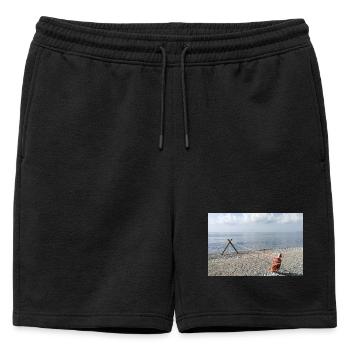 Corde marine sur la mer - Short de survêtement homme premium - noir - Devant - AI Model Male 178 light (178cm)