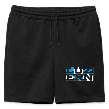 Mot-mot géométrique de Lucerne - Short de survêtement homme premium - noir - Devant - AI Model Male 178 light (178cm)