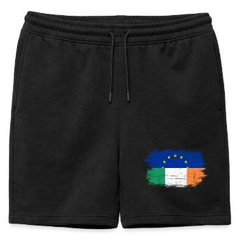 UE Italie Drapeau Fusion - Short de survêtement homme premium - noir - Devant - AI Model Male 178 light (178cm)