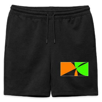 Am Ball bleiben! - Männer Premium Organic Sweatshorts - Schwarz - Vorne - AI Model Male 178 light (178cm)