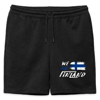 nous sommes la Finlande - Short de survêtement homme premium - noir - Devant - AI Model Male 178 light (178cm)