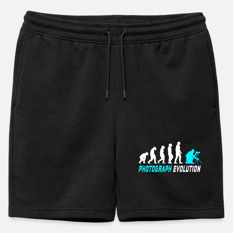 Fotograf Evolution - Männer Premium Organic Sweatshorts - Schwarz