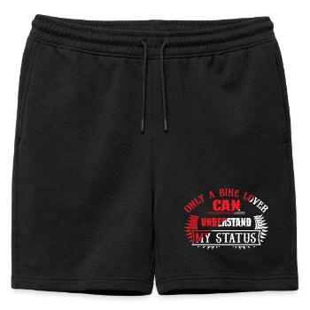 Seul un amateur de vélo comprend mon statut - Short de survêtement homme premium - noir - Devant - AI Model Male 178 light (178cm)
