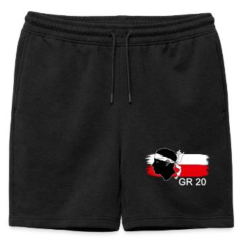 GR 20 randonnée corse trek rando - Short de survêtement homme premium - noir - Devant - AI Model Male 178 light (178cm)