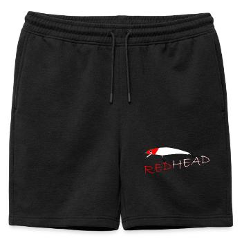 Fuligule à tête rouge - Short de survêtement homme premium - noir - Devant - AI Model Male 178 light (178cm)