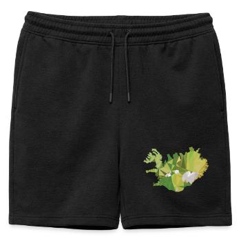 Islande Holiday Road Road Ring Road Glacier - Short de survêtement homme premium - noir - Devant - AI Model Male 178 light (178cm)