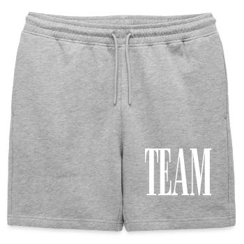 Équipe - Short de survêtement homme premium - gris chiné - Devant - AI Model Male 178 light (178cm)