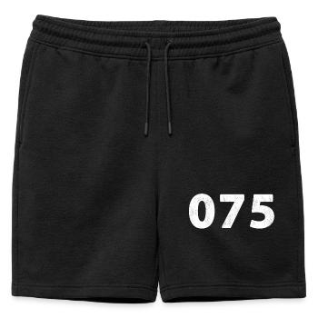 075 Zaandam Krommenie Wormerveer Spijkerboor Jisp - Short de survêtement homme premium - noir - Devant - AI Model Male 178 light (178cm)
