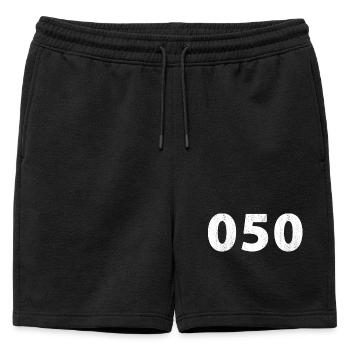 050 Groningen Haren Bedum Eelde Aduard Peize Onnen - Short de survêtement homme premium - noir - Devant - AI Model Male 178 light (178cm)