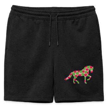 La chance des chevaux - Short de survêtement homme premium - noir - Devant - AI Model Male 178 light (178cm)